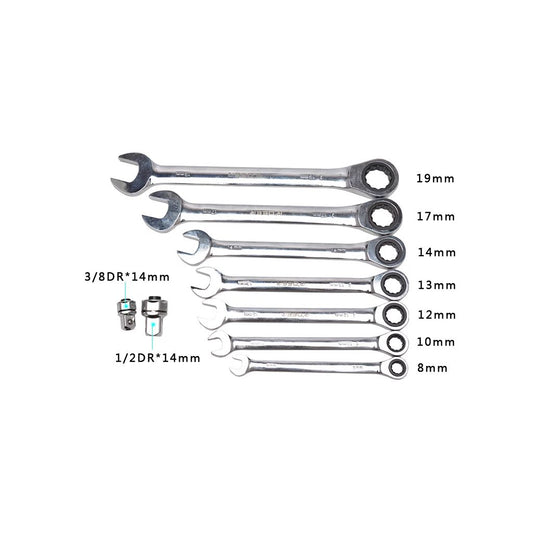 ROBUST DEER RTW1009 9 in 1 Ratchet Combination Spanner Set