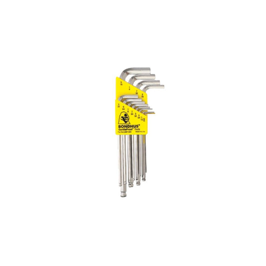 BONDHUS 17095 Chrome Ball Head Allen Key Set (1.27-10MM)
